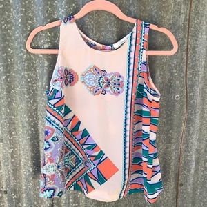 Sleeveless printed top